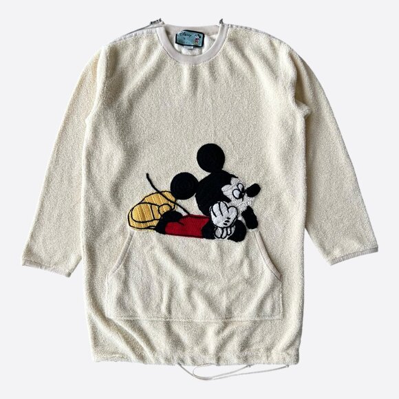 Gucci Disney Cream Mickey Mouse Logo Women's Sweater